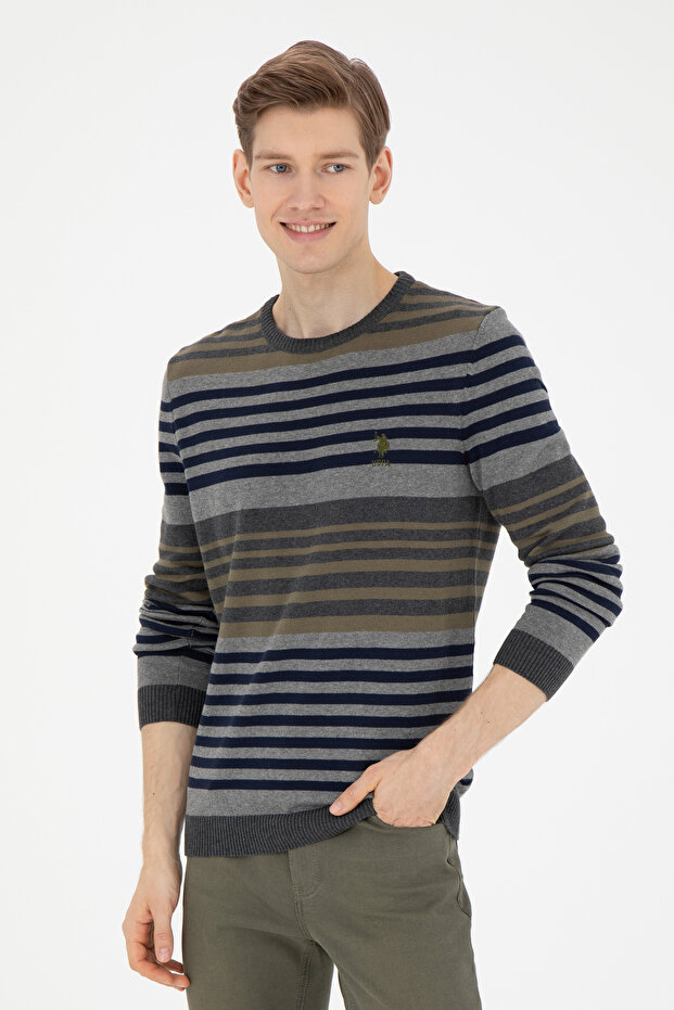 Men's Anthracite Melange Sweater 50270962 -Vr081