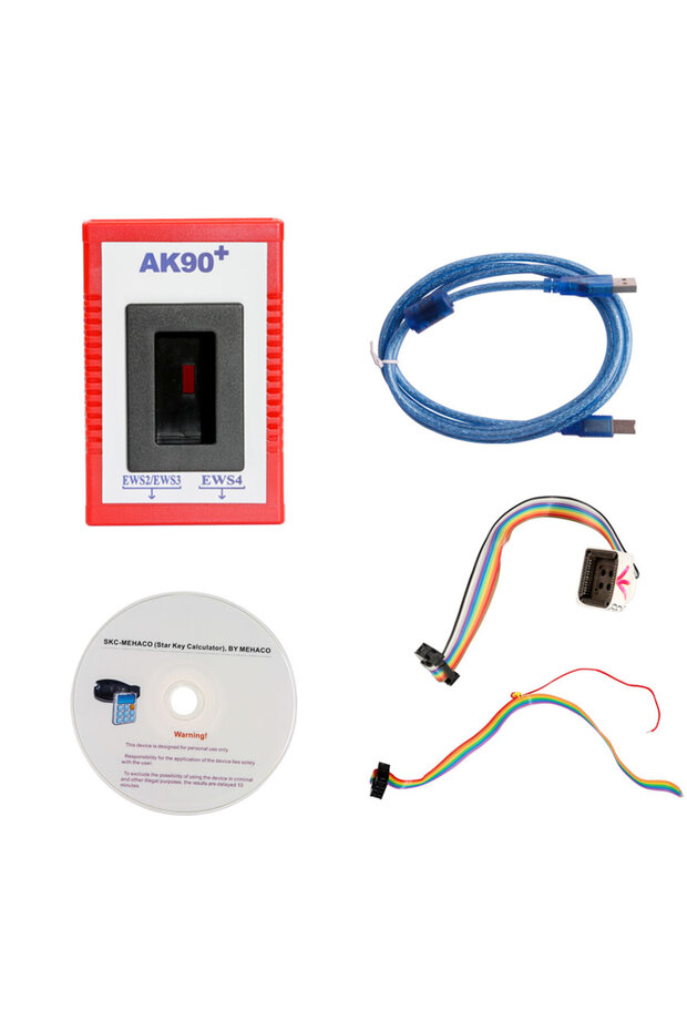 Full Set AK90+ V3.19 OBD2 Key Programmer For BMW Car Key Programming Tool Support EWS/CAS From 1995-