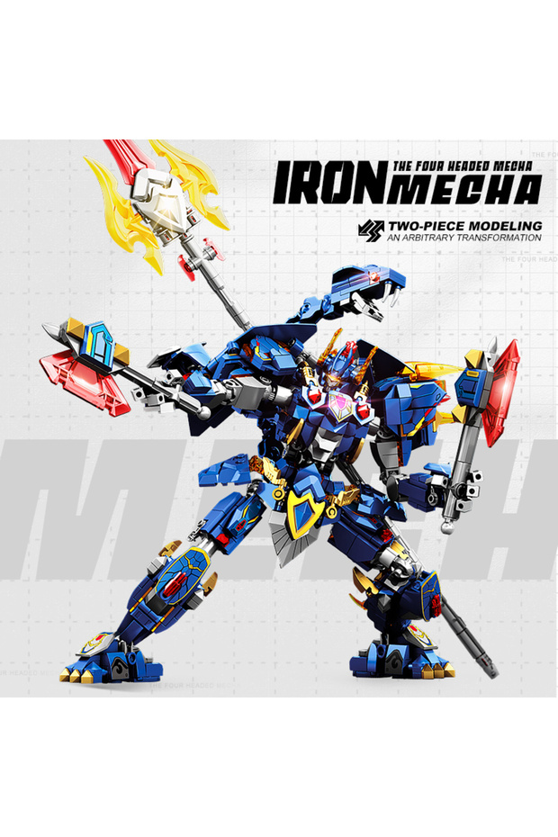 Steel Mech Basalt demon armor building blocks transformer robot King Kong beast model boy toy - 5