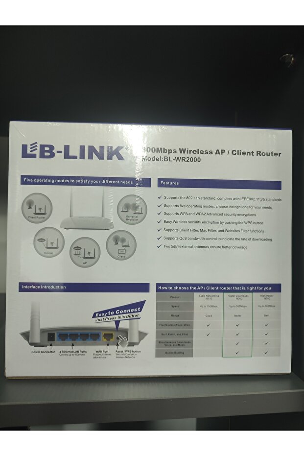 LB LİNK KABLOSUZ ROUTER 300 Mbps
