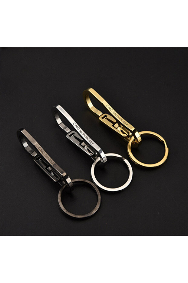 Titanium Heavy Duty Carabiner Keychain For Camping Hiking Traveling EDC Quick Release Hooks With ... - 4