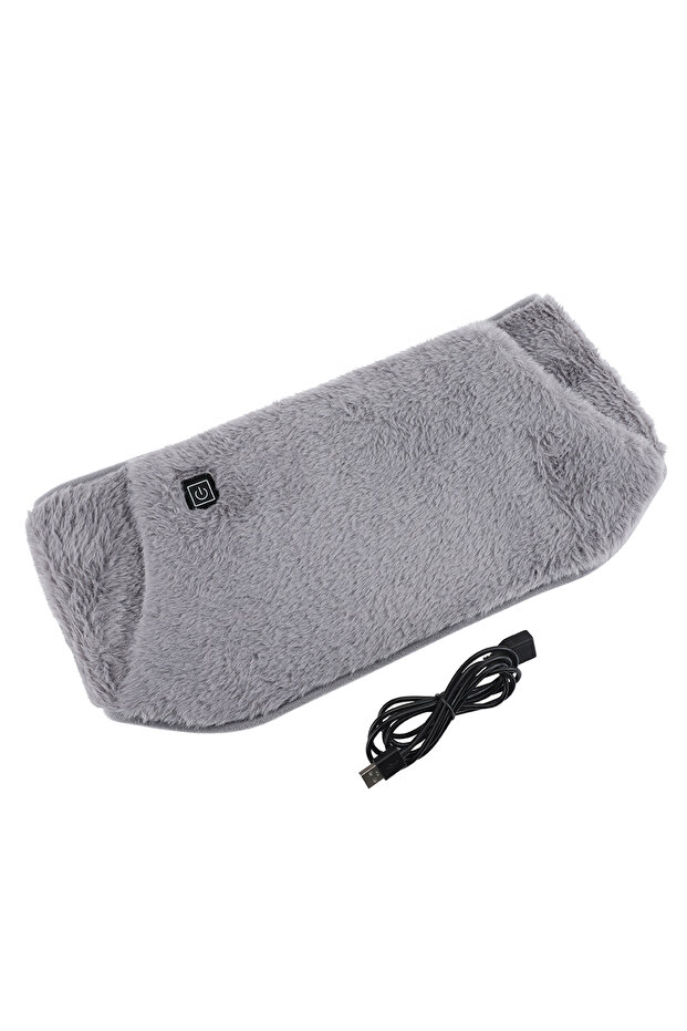GRAY Electric Heating Waist Belt USB Hand Warmer Winter Hot Compress Abdominal Lumbar Uterus Heater