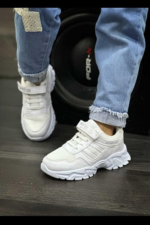 Elastic Hook-and-Loop Fastener Soft Flexible Lightweight Breathable Unisex Mesh Kids Sneakers Sneakers