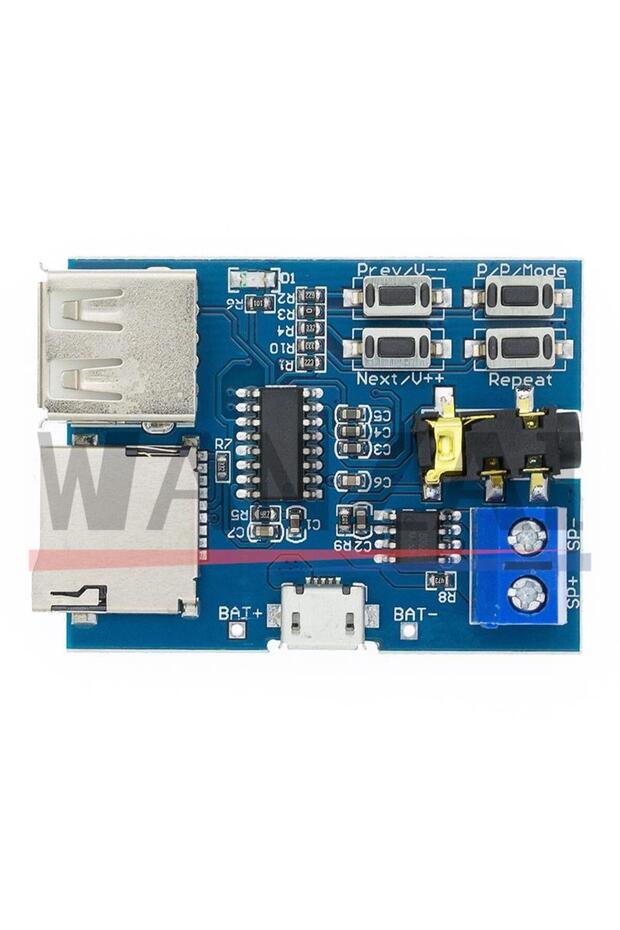 1 قطعة بطاقة TF قرص U تنسيق MP3 وحدة فك ترميز لوحة مكبر الصوت فك تشفير مشغل الصوت - 1