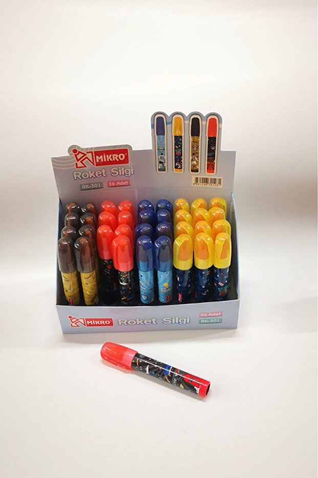 Rocket Eraser Red Color 1 Piece with Cover