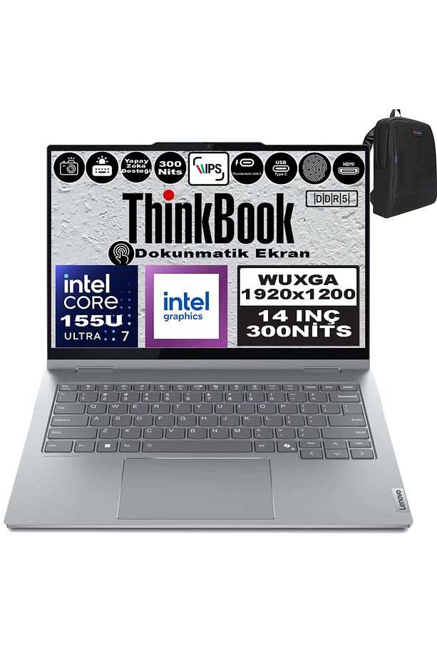 Thinkbook 14 2-In-1 G4 Iml Ultra 7 155U 40GB 1tb SSD 14" Dokunmatik IPS FDOS 21MX002VTRF14 - 1