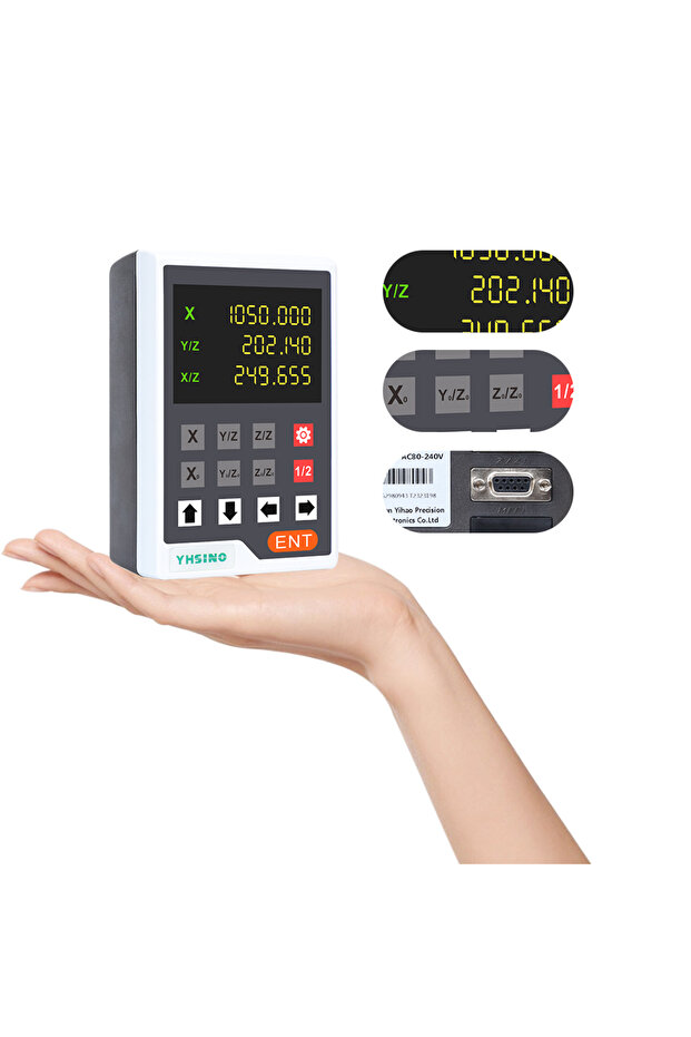 Mini Torna Freze Dro Dijital Okuma Ekranı 2 3 Eksen YH800-3E YH800-2E TTL DB9 - 8