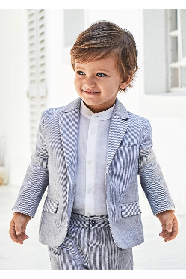 Baby Boy Unlined Linen Jacket