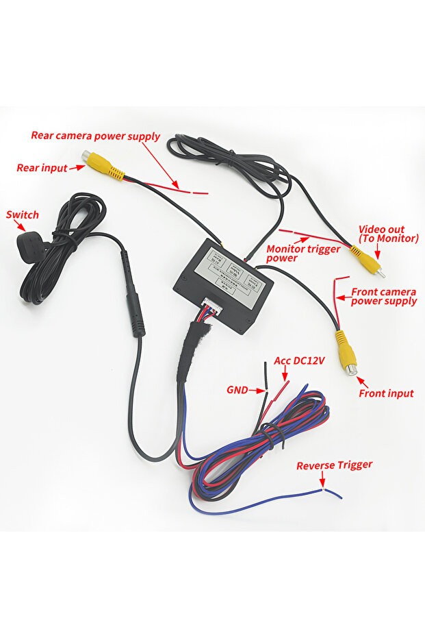 Car Parking Camera Video Channel Converter Auto Switch Front /View Side/Rearview Rear View Camera... - 6