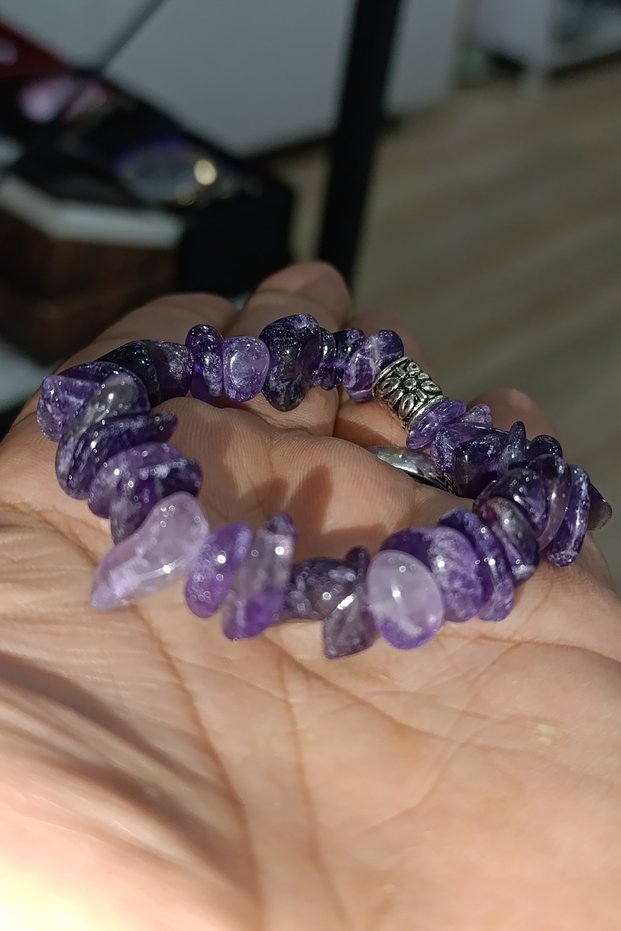 Amethyst Stone Large Centipede Natural Natural Stone Bracelet