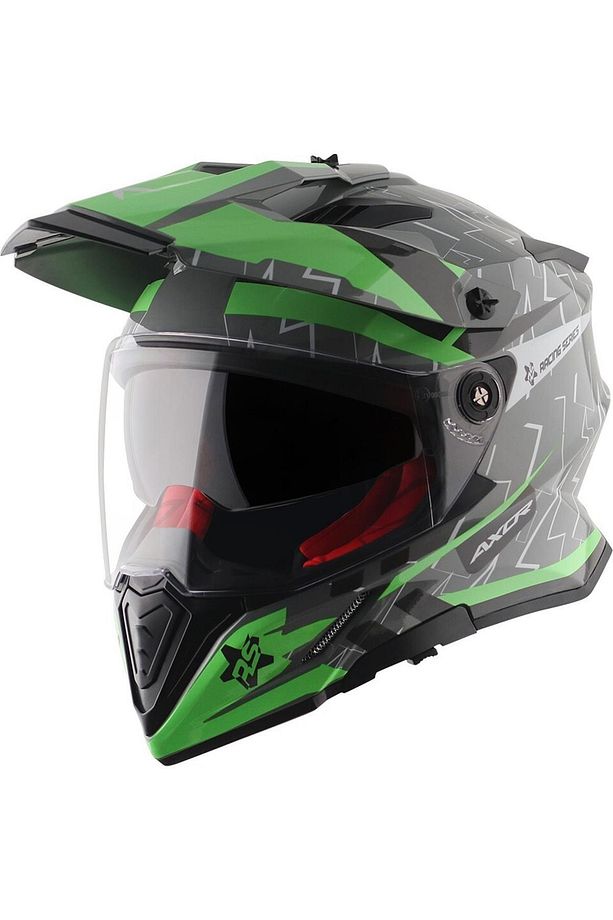 X-CROSS FLASH DUAL VISOR HELMET - DULL COOL GREY GREEN - 3