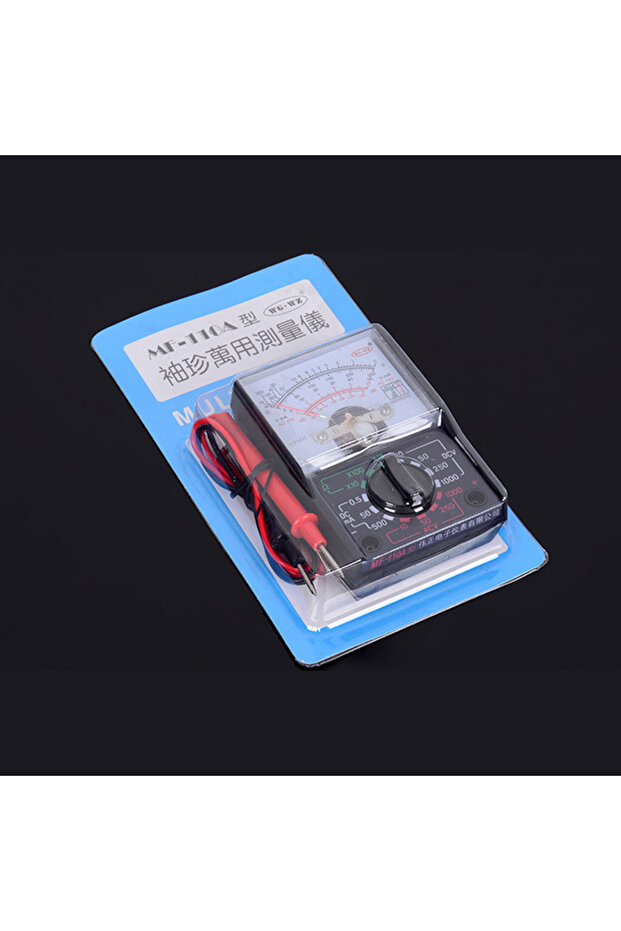black Mini Analog Multimeter Tool AC/DC 1000V Voltmeter 250mA Ammeter 1K Resistance Meter Handheld P