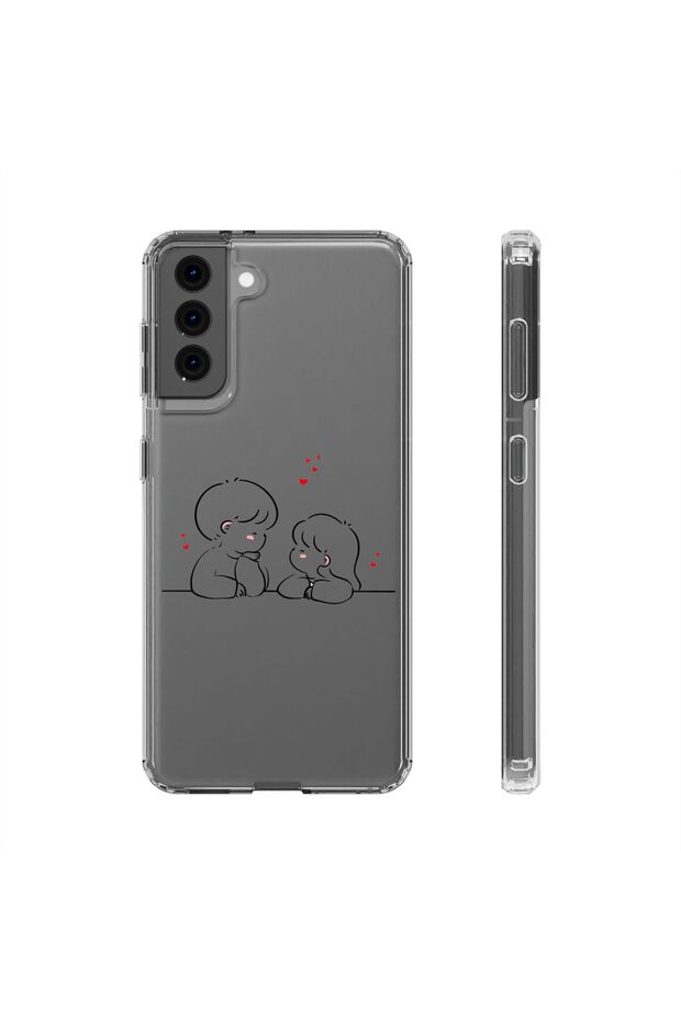 حافظة هاتف متينة مع نمط حافظة هاتف شفافة لهاتف Samsung S23FE - 1