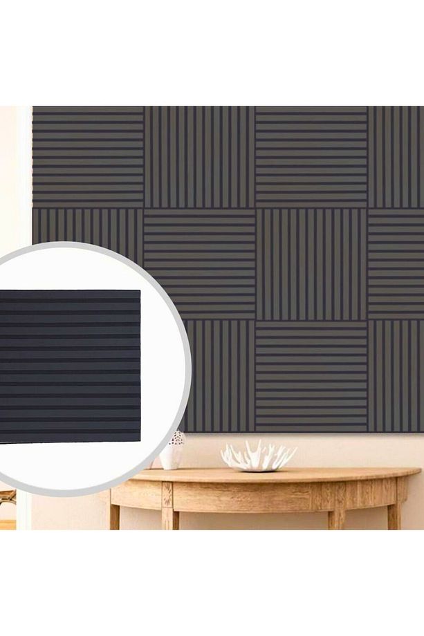 Mdf Ahşap Akustik Duvar Ve Tavan Kaplama Paneli 50 X 50 Cm Teak - 7
