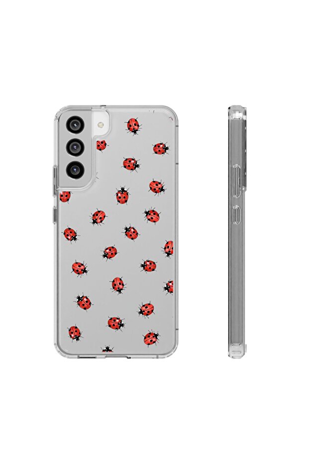 حافظة هاتف شفافة لهاتف سامسونج S22 حافظة هاتف متينة بنمط الدعسوقة - 1