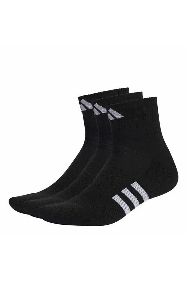 Performance Cushioned Mid-Cut Çorap - 3 Çift Siyah Çorap IC9519 - 1