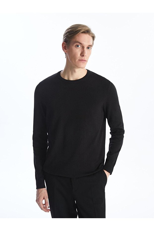 LCWAIKIKI Classic Crew Neck Long Sleeve Men's Knitwear Sweater