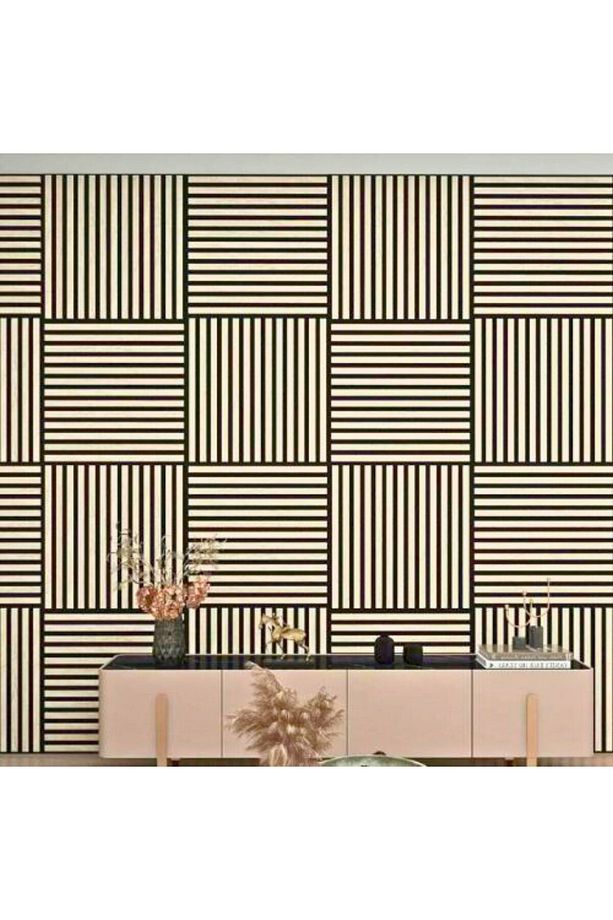 Mdf Ahşap Akustik Duvar Ve Tavan Kaplama Paneli 50 X 50 Cm Teak - 6