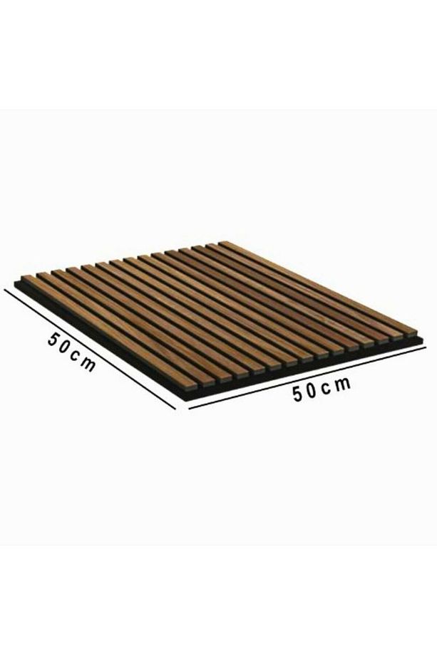 Mdf Ahşap Akustik Duvar Ve Tavan Kaplama Paneli 50 X 50 Cm Teak - 2