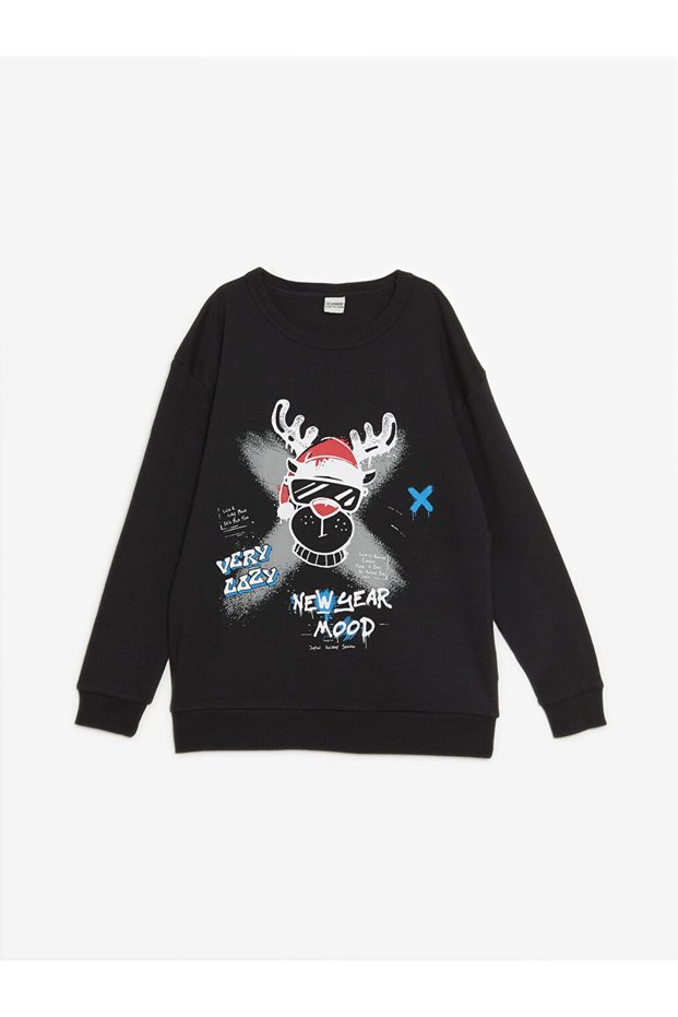 Lcw Kids Crew Neck Christmas Themed Boy's T-Shirt (W4)