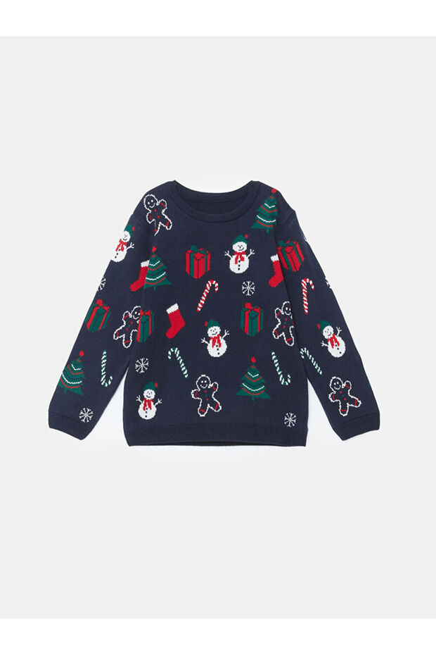 Yılbaşı Temalı Erkek Çocuk Kazak - 1