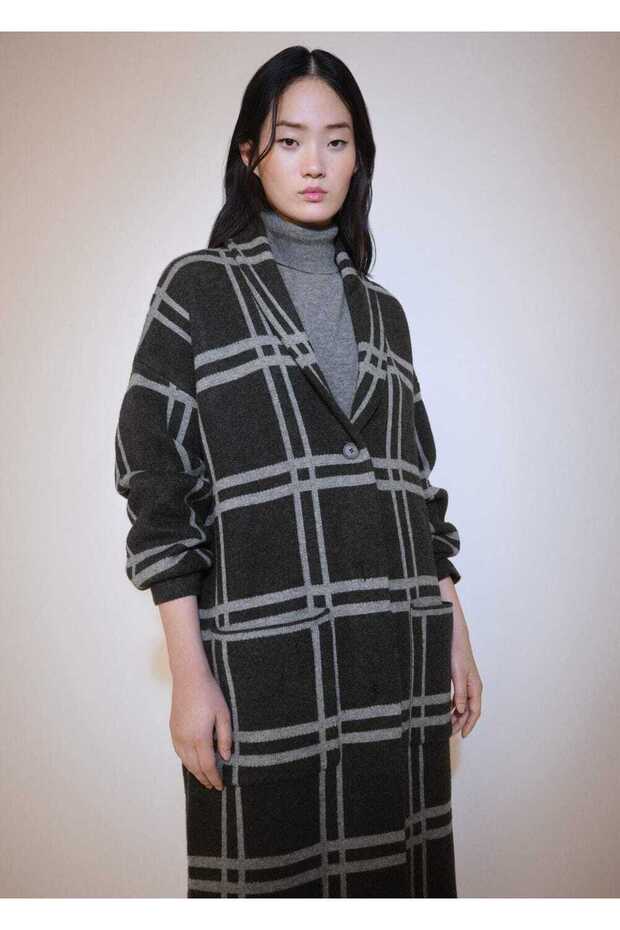 Kareli Triko Palto - 1