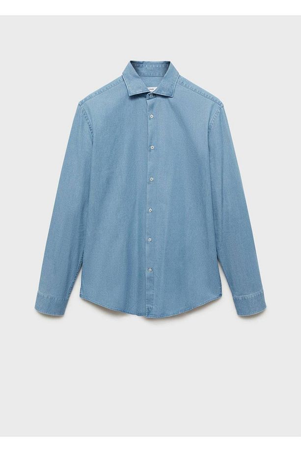 %100 Pamuklu Chambray Gömlek - 3