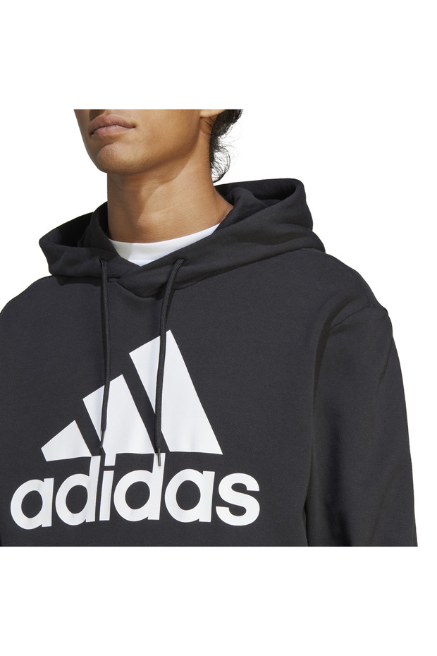 Erkek Essentials French Terry Big Logo Siyah Sweatshirt IC9363 - 5