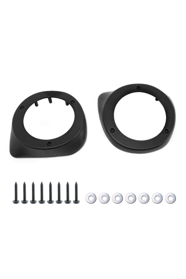 black Motorcycle 6.5" Lower Leg Warmer Vented Fairing Speaker Adapter Pods For Harley Touring Electr