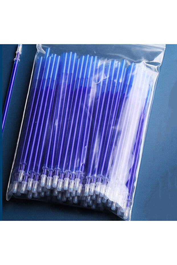 Blue 100pcs blue refill 100Pcs Student Erasable Refill Rod Erasable Gel Pen Sketch Writing Stationer