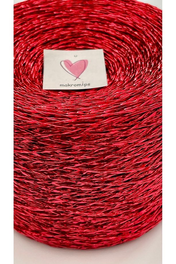 PREMIUM TWİSTED METALİK KAĞIT İP ( 250 gr/420m) POLYESTER PARLAK ÇANTA İPİ ÖRGÜ SÜSLEME PAKET İP - 5