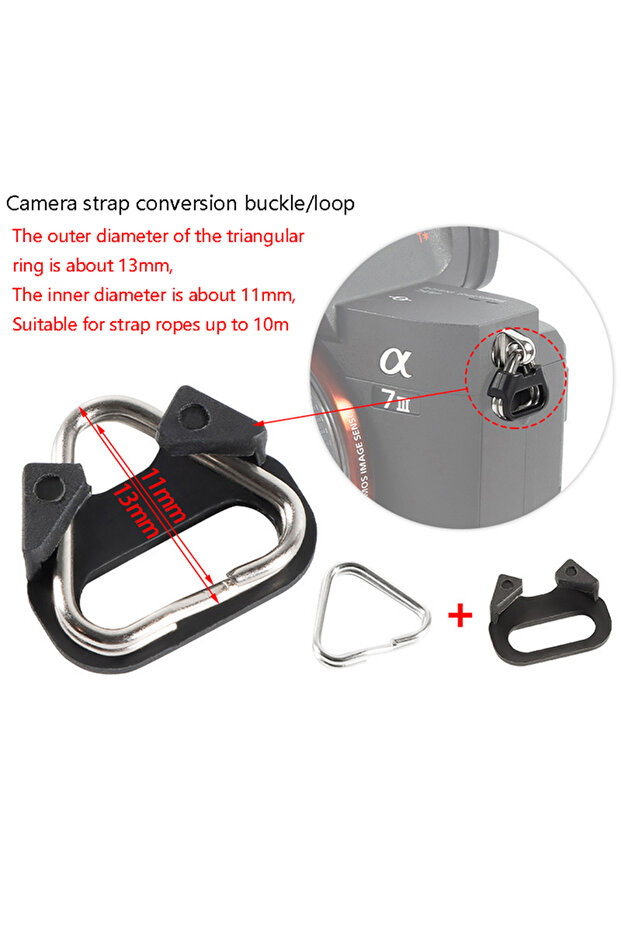 1Pair Camera Lug Ring Camera Strap Triangle Split Ring Hook For Slr Camera Strap Conversion Ring ... - 3