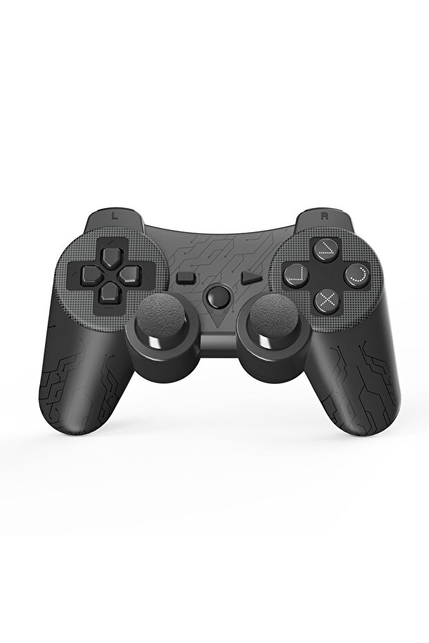 وحدة تحكم لاسلكية سوداء لجهاز PS3، مزودة بخاصية الاهتزاز المزدوج، متوافقة مع جهاز PS3 - 1