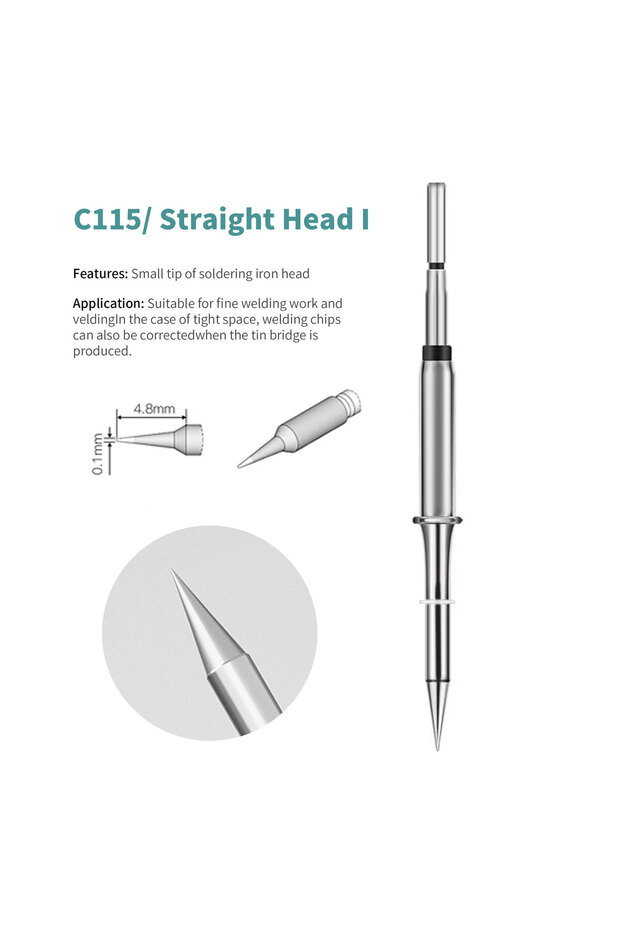 HZY C115 I/IS/K Universal C115 Series Soldering Iron Tip Replacement Head Rapid Warming Soldering... - 4