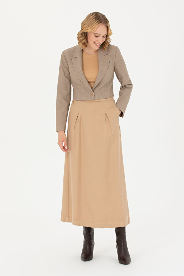 Women's Sand Woven Skirt 50276018-Vr085