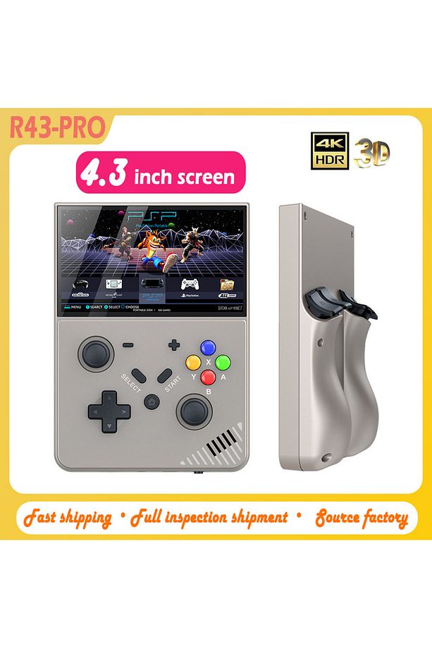 R43-PRO Handheld Retro Game 4.3-Inch Portable Screen Original 3D Joystick Handheld Game Psp Ps1 S... - 2