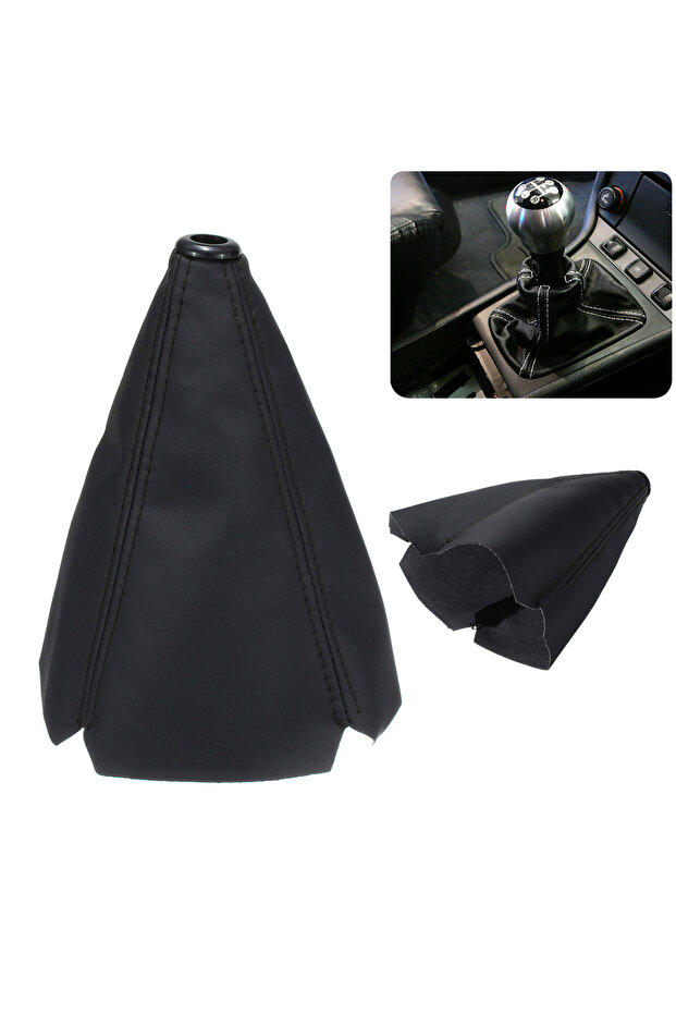 black Car Manual Stick Shifter Knob Gear Shift Boot Cover Gaiter for Renault Megane 2 3 Duster Logan
