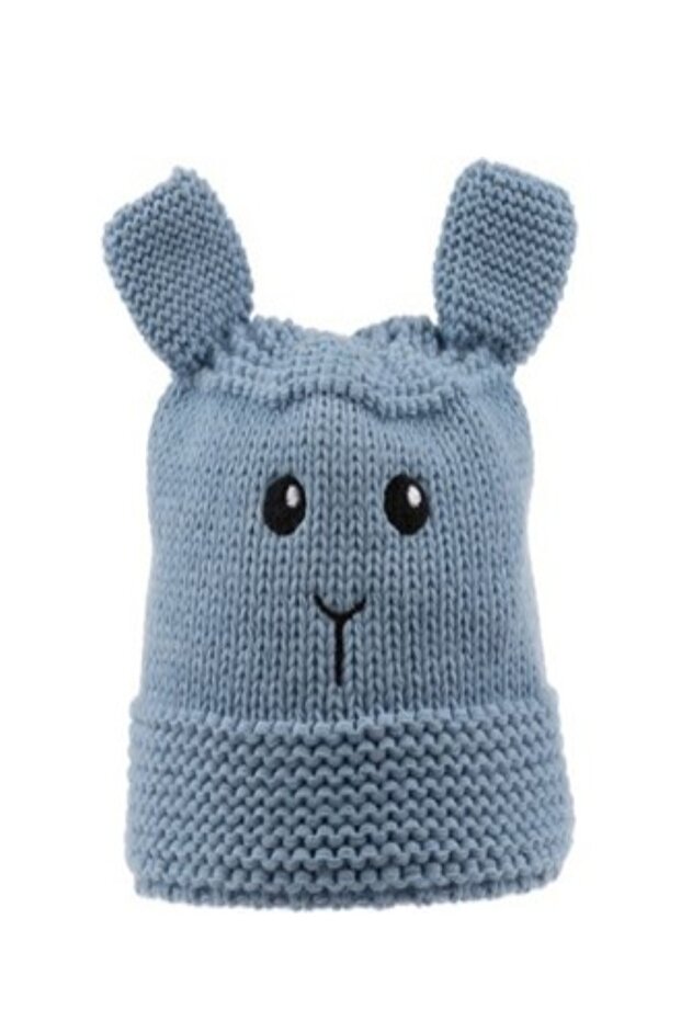 Baby Boy Beanie with Fleece Inside and Ears 3-12 Months