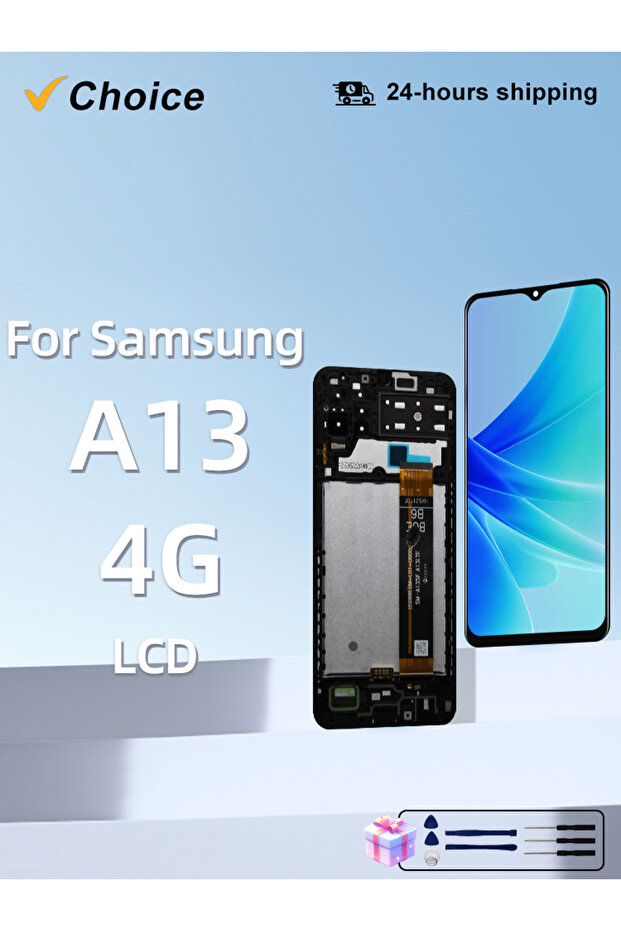 Black With Frame 6.6" Ips For Samsung Galaxy A13 4g Lcd A135 Touch Screen Digitizer Assembly For Sam - 8