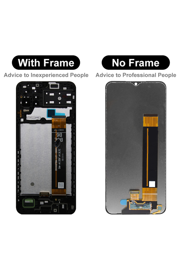 Black With Frame 6.6" Ips For Samsung Galaxy A13 4g Lcd A135 Touch Screen Digitizer Assembly For Sam - 7