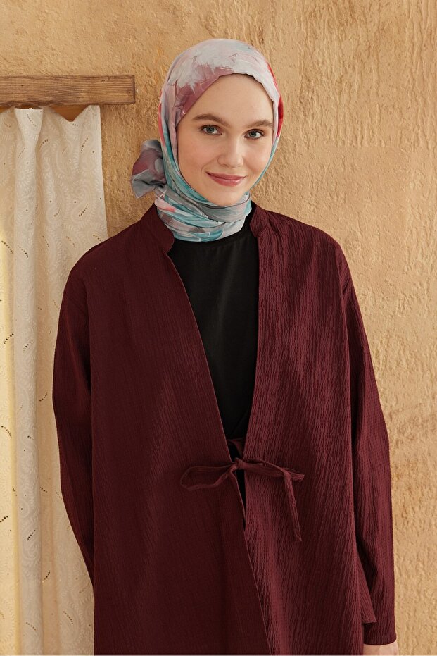 Watercolor Abstract Desen Bambu Şal - 1