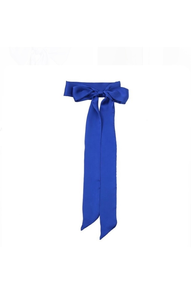Satin Scarf Neck Shawl Bow Long Scarf