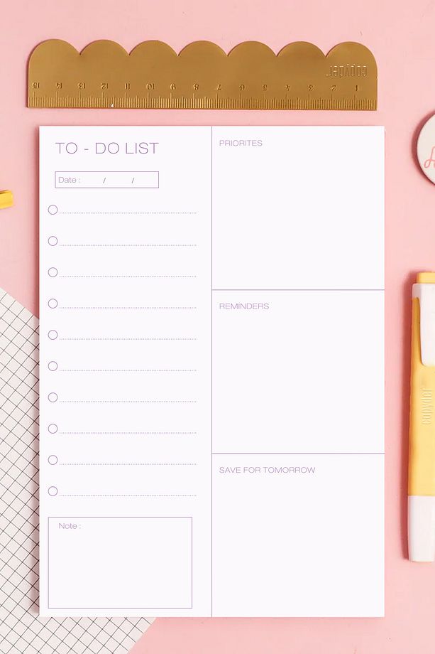 A5 Pastel Renkli Minimalist To Do List Notepad Planlayıcı Bloknot 50 Yaprak - 4