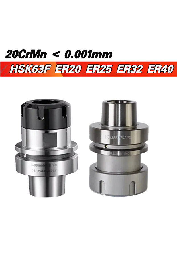 HSK63F-ER32-70L High Precision Balanced Chuck HSK63F HSK63E ER32 Woodworking Tool Holder Wooden Pro