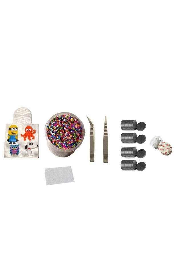 5mm Midi Boy Ütü ile Yapışan Boncuk Seti 6000 boncuk + Kalıp + 2 cımbız + 50 adet yapışkanlı magnet - 4