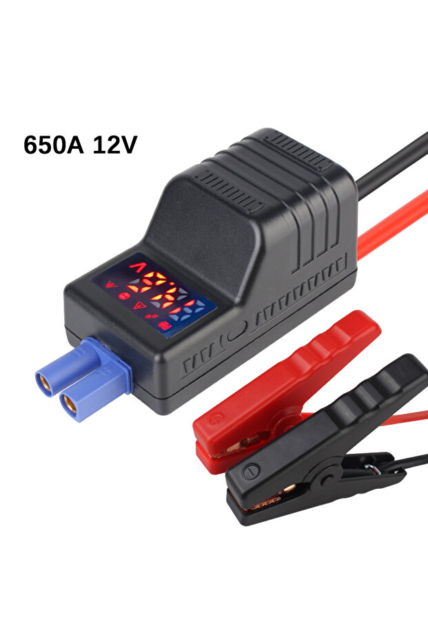 black With EC5 Plug Connector Emergency Jumper Cable Clip Intelligent Clamp Booster Anti Reverse Con
