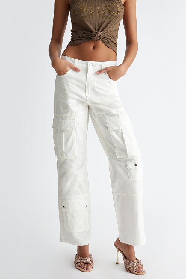 Simli Kargo Pantolon - 1