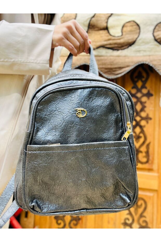 Rucsac din piele artificială moale - 7