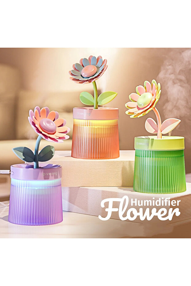 2024 USB Portable Ultrasonic Humidifier - Colorful Cup Aroma Diffuser, Cool Mist Maker, Flower Ai... - 3