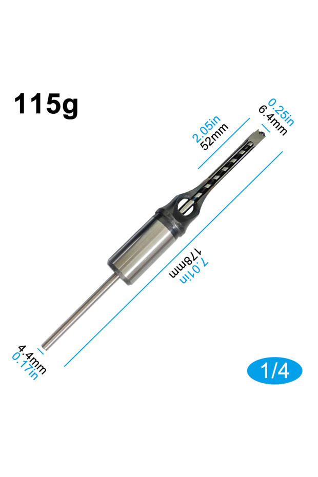 1pc 6.35mm 1pc 6.35mm British system woodwork square hole drill DIY woodwork square hole tenon machi